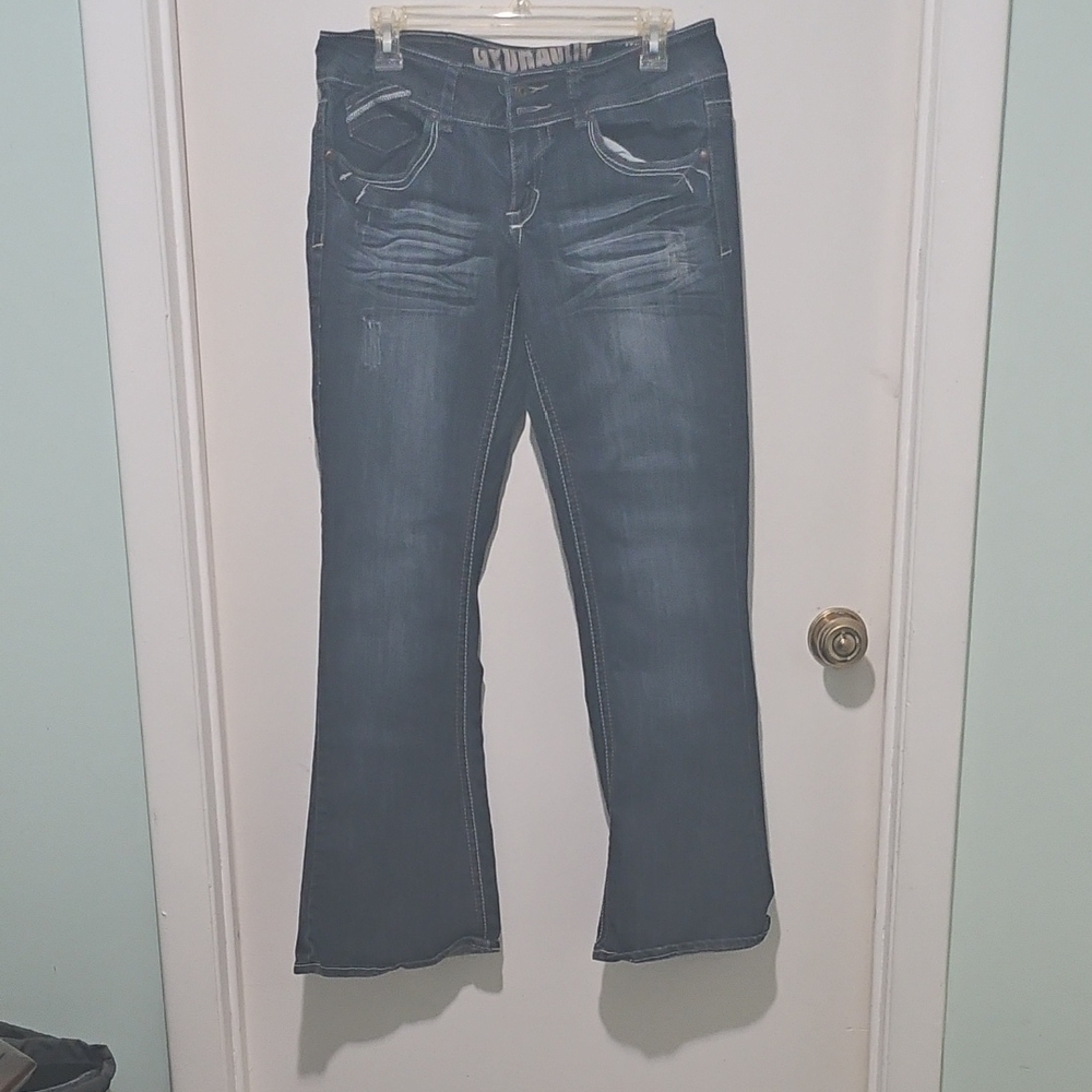 Size 11/12 "Vintage" Blue Metro Flare Women's Jeans